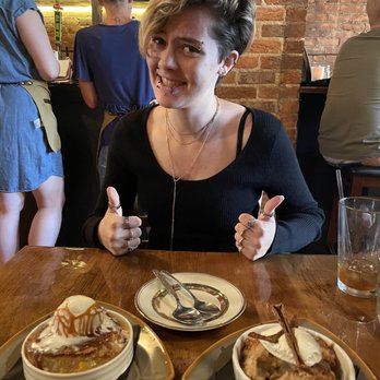 Vault & Cellar - That's a peach cobbler on the left and an apple crumble on the right. So. Friggin. Good. - Diners Near Me - Middletown, Virginia