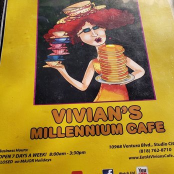 Vivian's Cafe - Cool menu artwork - Breakfast & Brunch Near Me - Studio City, California Vivian's Cafe - Cool menu artwork - Breakfast & Brunch Near Me - Studio City, California