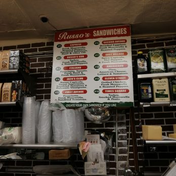Russo Mozzarella & Pasta - Sandwich Menu - Cheese Shops Near Me - New York, New York