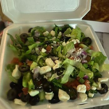 Sicily's Pizza - a salad in a styrofoam container - Pizza Near Me - Fairbanks, Alaska Sicily's Pizza - a salad in a styrofoam container - Pizza Near Me - Fairbanks, Alaska