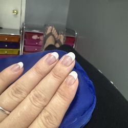 Gel French manicure with chrome overlay!