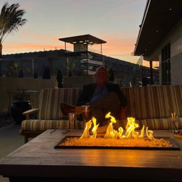 Cozy fireplaces available throughout the patio. Cozy fireplaces available throughout the patio.
