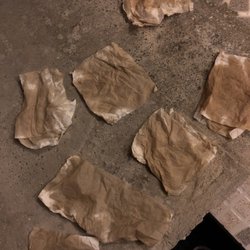 Dirty paper towels after cleaning the seats myself
