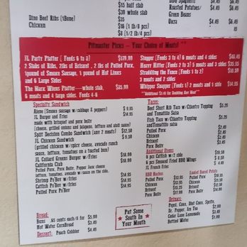 JL Smokehouse - Menu - Barbeque Near Me - Phoenix, Arizona