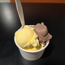 On the Bun Burgers - One Scoop of Banana and One Scoop of Chocolate Ice Cream at On the Bun Burgers