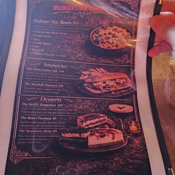 Dillinger's Bar & Grill - Menu - Bars Near Me - Phoenix, Arizona