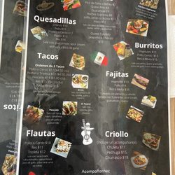 La Patrona - Menu