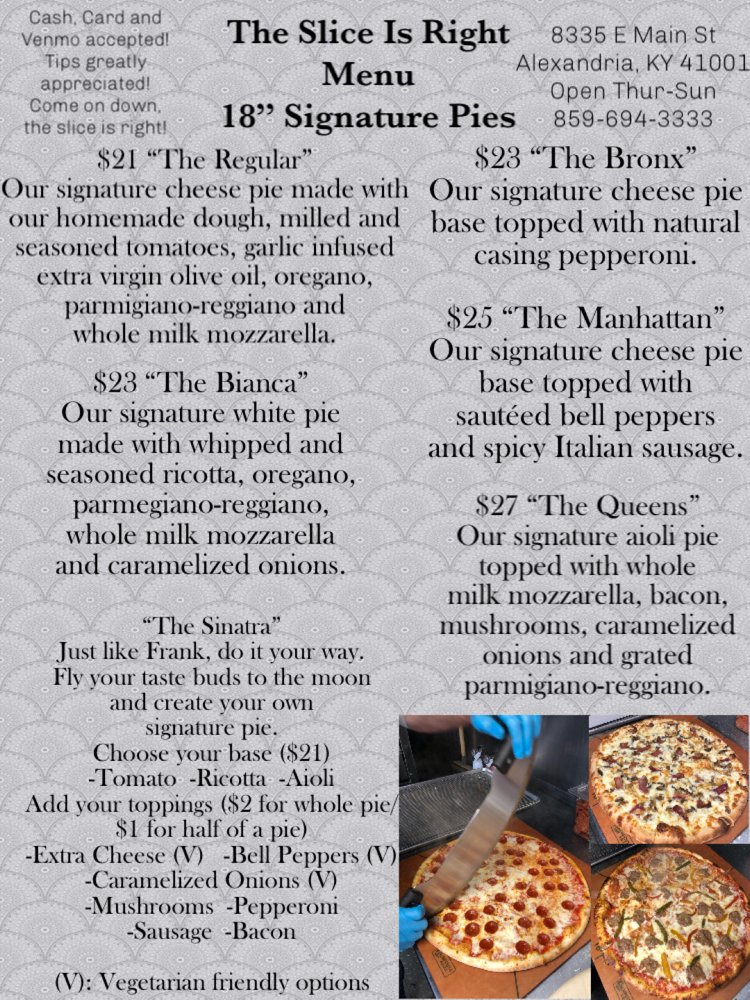 Slice Is Right Pizzeria Logo