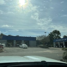 Where you enter the garage for an oil change Where you enter the garage for an oil change