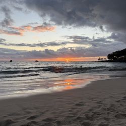 Kauna'oa Beach - Mauna Kea Beach - Kona sunset