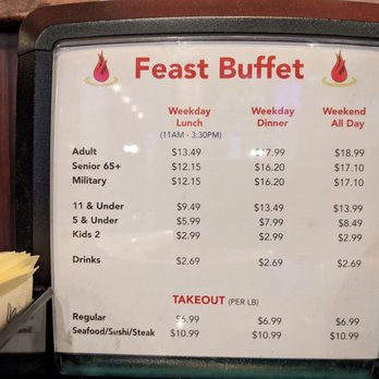 Feast Buffet - Prices - Chinese Near Me - Katy, Texas