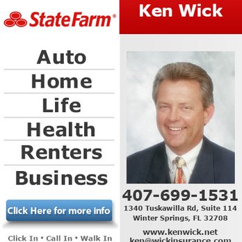 Ken Wick - State Farm Insurance Agent - Ad powered by: YPC Media - Insurance Near Me - Winter Springs, Florida Ken Wick - State Farm Insurance Agent - Ad powered by: YPC Media - Insurance Near Me - Winter Springs, Florida