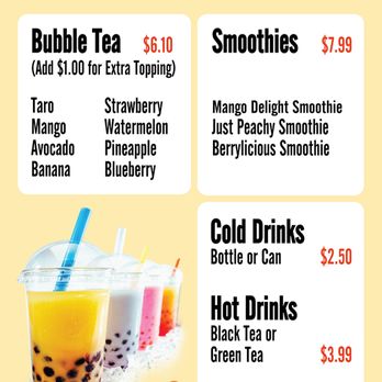 Coronation St - a menu for bubble tea - Bubble Tea Near Me - Devon, Alberta Coronation St - a menu for bubble tea - Bubble Tea Near Me - Devon, Alberta