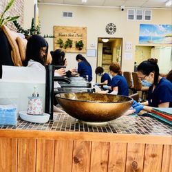 Gina's Best Nails & Spa - A small sink to wash hands before being taken in.
