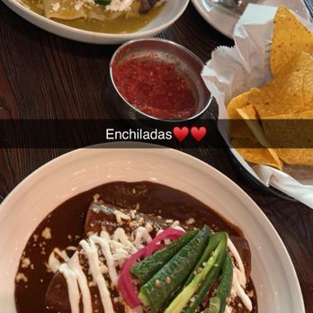 Condesa - Sturbridge - Enchilada in Mole and verde sauce. - Mexican Near Me - Sturbridge, Massachusetts Condesa - Sturbridge - Enchilada in Mole and verde sauce. - Mexican Near Me - Sturbridge, Massachusetts