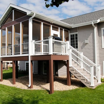 Waunakee Remodeling - Three Season Porch Construction Project - Exterior - General Contractors Near Me - Waunakee, Wisconsin Waunakee Remodeling - Three Season Porch Construction Project - Exterior - General Contractors Near Me - Waunakee, Wisconsin
