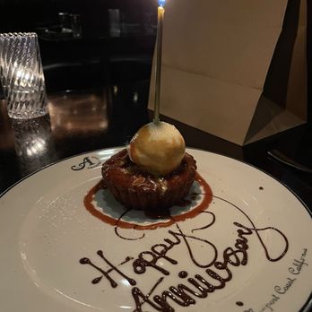 A Restaurant - Anniversary dessert - New American Near Me - Newport Beach, California