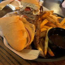 Conestoga Grill - Italian Beef with fries upgrade. Tons of fries!!