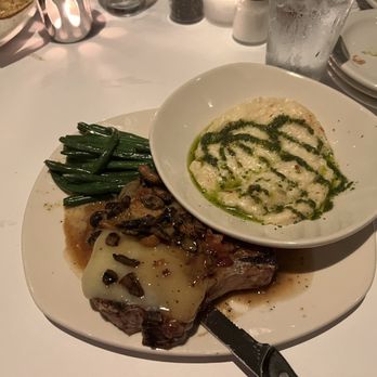 Bonefish Grill - Fontina Pork Chop with risotto and green beans - Seafood Near Me - Columbus, Ohio