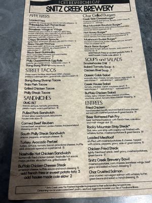 Menu photo 1 Snitz Creek Brewery Annville, PA Menu photo 1 Snitz Creek Brewery Annville, PA