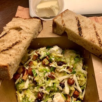 Pitfire Pizza - Brussel sprouts with goat cheese, cranberries, almonds, and a vinaigrette that added a brightness to a great salad! - Pizza Near Me - Costa Mesa, California Pitfire Pizza - Brussel sprouts with goat cheese, cranberries, almonds, and a vinaigrette that added a brightness to a great salad! - Pizza Near Me - Costa Mesa, California