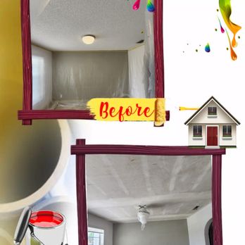 Fast Pro Paint Popcorn Ceiling Removal - POPCORN CEILING REMOVAL (BEFORE AND AFTER) - Painters Near Me Fast Pro Paint Popcorn Ceiling Removal - POPCORN CEILING REMOVAL (BEFORE AND AFTER) - Painters Near Me