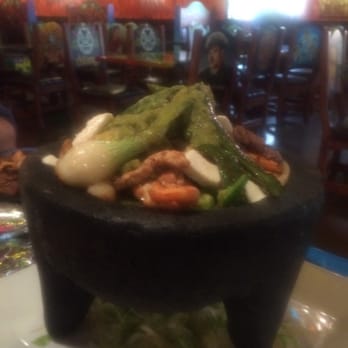 Senor Tequila's - I tried the Molcajete Imperial which has chicken, steak, scallops and shrimp in a green tomatillo sauce. It was delicious! - Mexican Near Me - Germantown, Maryland