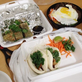 Z Counter - Beef kalbi bowl, onion roll beef pancake, and steam bun with pork belly. I already ate some before taking a picture. :) - Asian Fusion Near Me - Corpus Christi, Texas Z Counter - Beef kalbi bowl, onion roll beef pancake, and steam bun with pork belly. I already ate some before taking a picture. :) - Asian Fusion Near Me - Corpus Christi, Texas