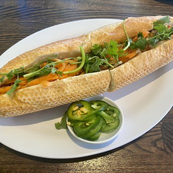 Glendale Pho Co - a sub sandwich on a plate - Vietnamese Near Me - Glendale, California Glendale Pho Co - a sub sandwich on a plate - Vietnamese Near Me - Glendale, California