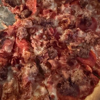 Georgina's Pizza Restaurant - Close up of meat lovers pizzaf - Pizza Near Me - Bolton, Connecticut