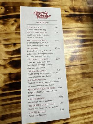 Menu photo 5 Simply George Virginia Beach, VA