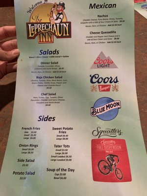 Menu photo 3 Leprechaun Inn Salt Lake City, UT