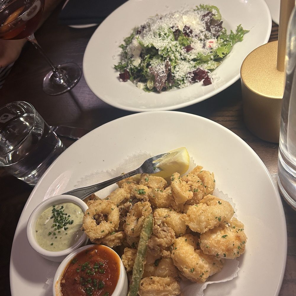 Corso Italian Steak - Calamari and side salad - Steakhouses Near Me - Boise, Idaho