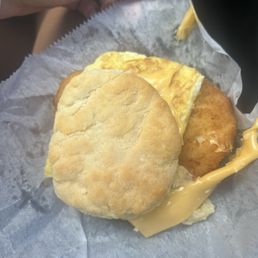 Chicken, egg, and cheese biscuit Chicken, egg, and cheese biscuit