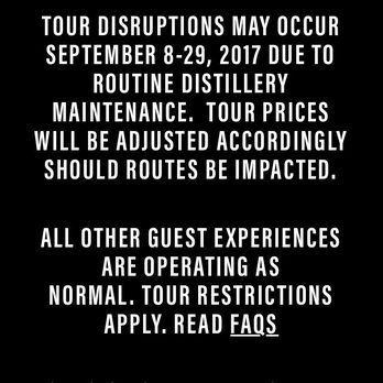 The Jack Daniel Distillery - This is what the website says. However, they still charged full price even though the fermenting, distilling, and bottling areas were down. - Distilleries Near Me - Lynchburg, Tennessee The Jack Daniel Distillery - This is what the website says. However, they still charged full price even though the fermenting, distilling, and bottling areas were down. - Distilleries Near Me - Lynchburg, Tennessee