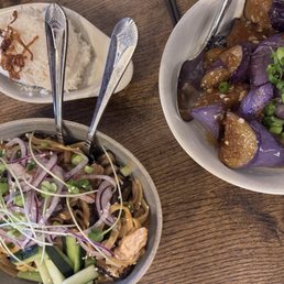 Coconut rice, Eggplant With Garlic Sauce, Garlic Noodles - Chicken Coconut rice, Eggplant With Garlic Sauce, Garlic Noodles - Chicken