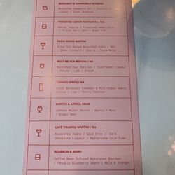 Flour Modern Pasta Bar - Specialty drinks