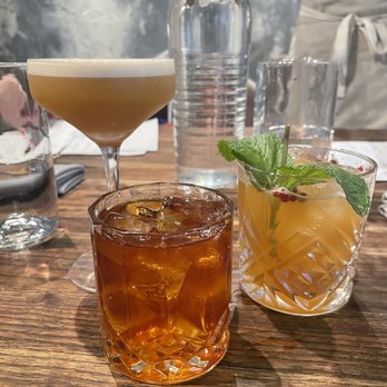 S.K.Y. - Started with the cocktails (all three were great, but my tequila old fashioned was the best ) - New American Near Me - Chicago, Illinois