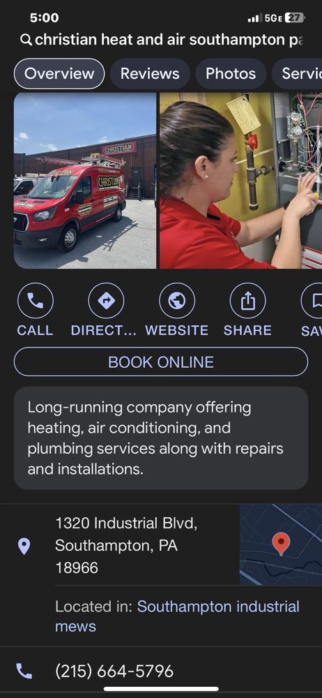 Slide of Christian Heating & Air Conditioning