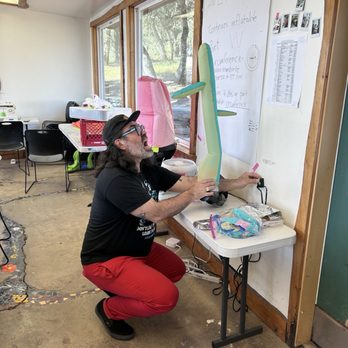 Jumbo Jibbles - Student with 3D sculpture in Inflatable Art class. - Arts & Crafts Near Me - San Jose, California Jumbo Jibbles - Student with 3D sculpture in Inflatable Art class. - Arts & Crafts Near Me - San Jose, California