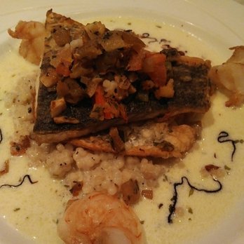 Caroline’s - Sea bass and shrimp with cream sauce to die for. - New American Near Me - Moon Township, Pennsylvania