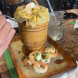 Mofongo with shrimp s Mofongo with shrimp s