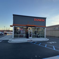 Dunkin - Store exterior. Small interior