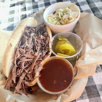 Britt's BBQ and Catering - Beef Brisket Sandwich - Barbeque Near Me - El Segundo, California Britt's BBQ and Catering - Beef Brisket Sandwich - Barbeque Near Me - El Segundo, California