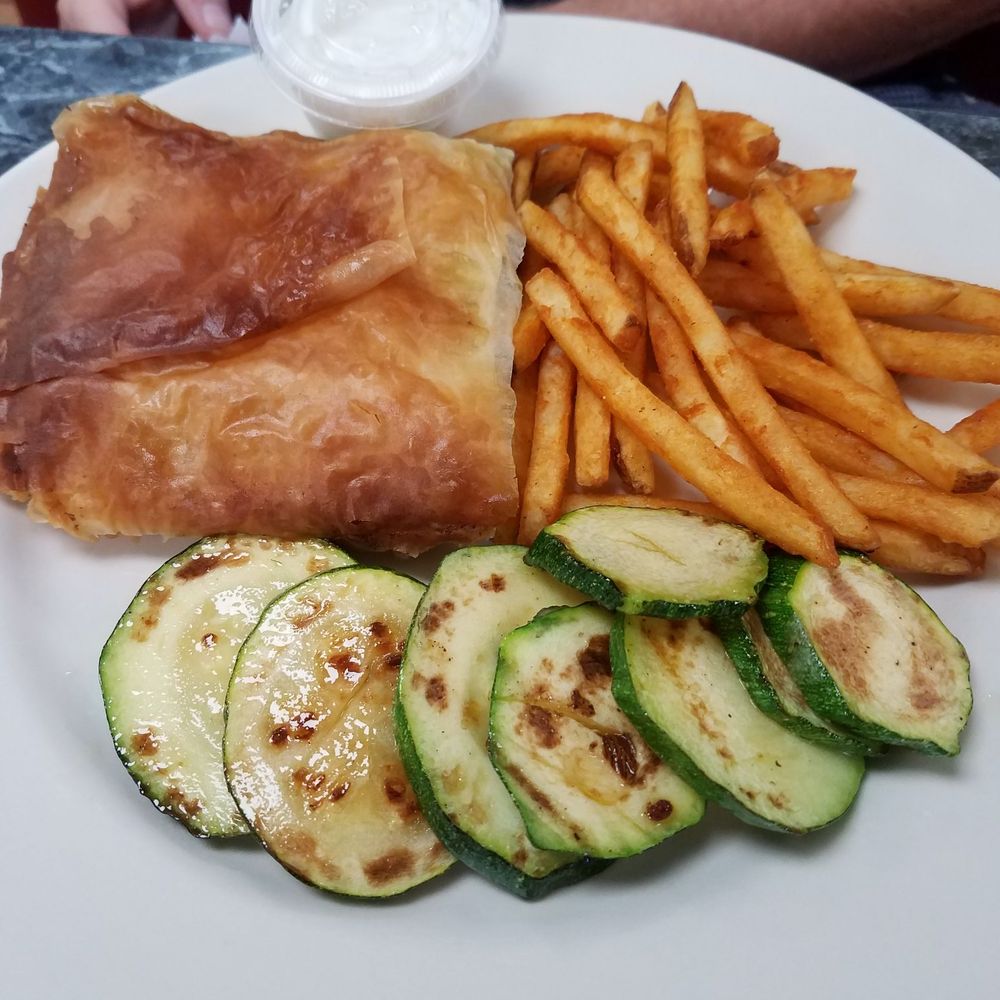 AJ Family Restaurant - Entree portion spanikopita. - Greek Near Me - Monroe, North Carolina
