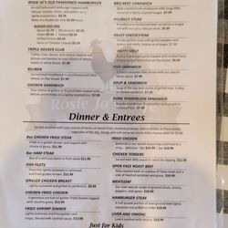 Rosie Jo's Cafe - Menu
