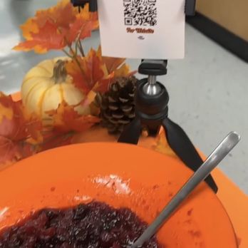 Dedicated Catering - Homemade Cranberry sauce and their QR CODE - Caterers Near Me