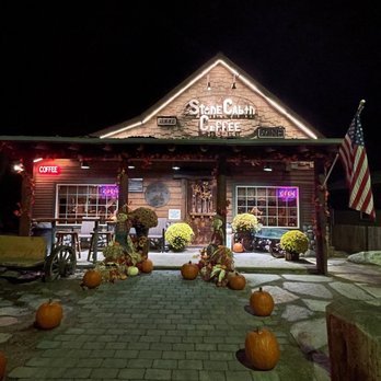Stone Cabin Coffee - pumpkins on the patio - Coffee & Tea Near Me - Fallon, Nevada