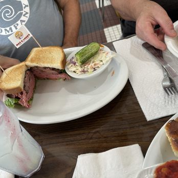 Max & Louies - Roast beef sandwich with coleslaw and pickle. - Diners Near Me - Cibolo, Texas Max & Louies - Roast beef sandwich with coleslaw and pickle. - Diners Near Me - Cibolo, Texas