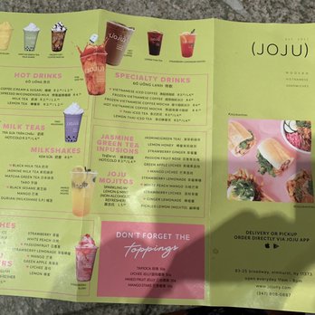 JoJu - Menu - Coffee & Tea Near Me - Elmhurst, New York